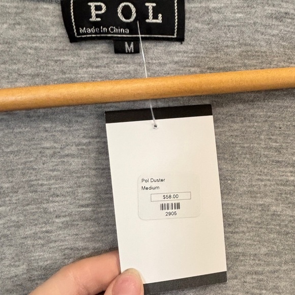 POL Gray Long Cardigan Sweater - Picture 3 of 4